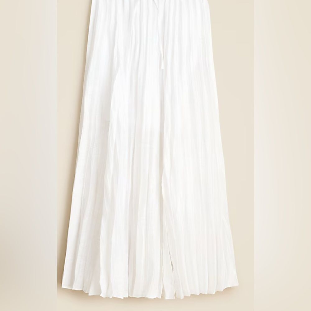 J.Crew Pleated drawstring maxi skirt in linen blend NWT Size XXS